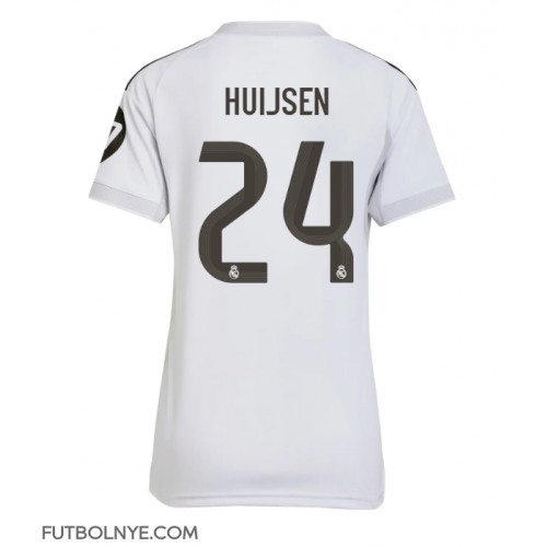 Camiseta Real Madrid Dean Huijsen #24 Primera Equipación para mujer 2025-26 manga corta Camiseta Real Madrid Dean Huijsen #24 Primera Equipación para mujer 2025-26 manga corta